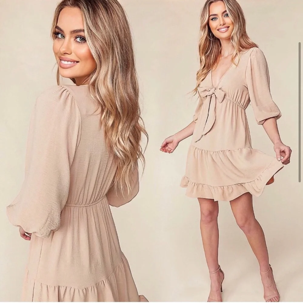 🎉. HOST PICK. 🎉 Ruffle boho flowing dress - Picture 2 of 4